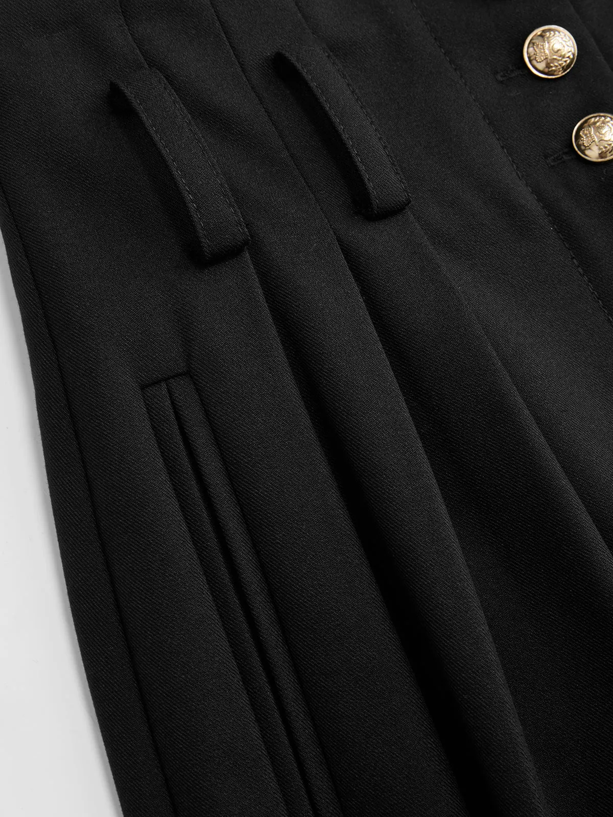 High-Waisted Pleated Metal Button Harem Pants sold by COMMENSE product image thumbnail 5