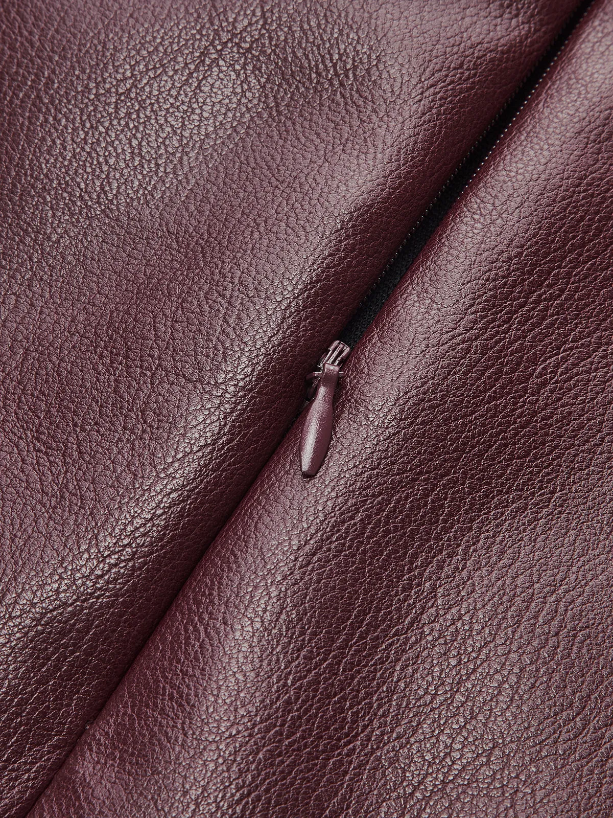 Asymmetric Ruched Faux Leather Mini Skirt sold by COMMENSE product image thumbnail 4