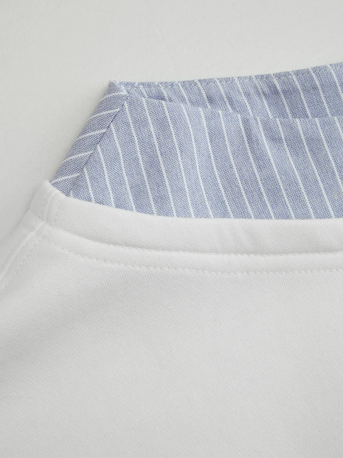 Striped Panel Off-Shoulder Sweatshirt sold by COMMENSE product image thumbnail 5