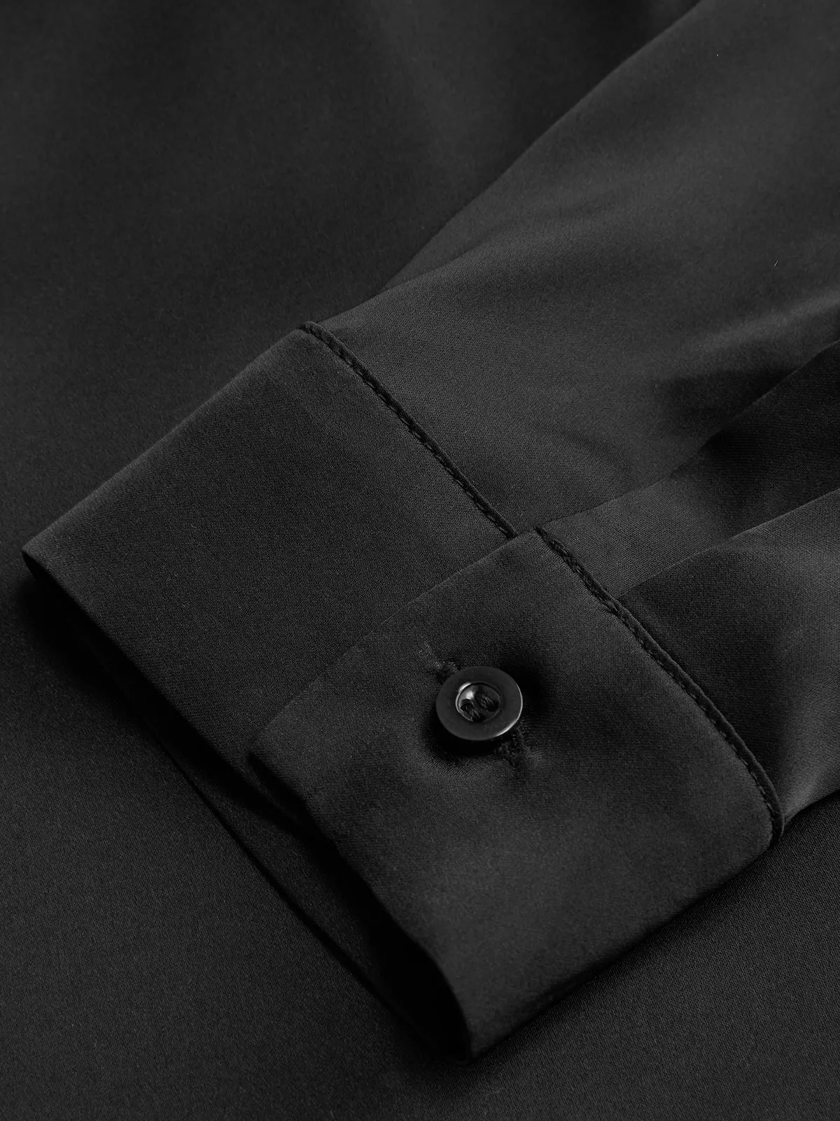 Long Sleeve Lapel Wrap Oversized Satin Shirt sold by COMMENSE product image thumbnail 4