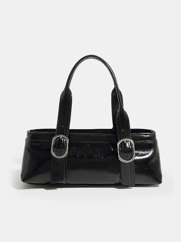Glossy Buckle Handle Bag made by COMMENSE