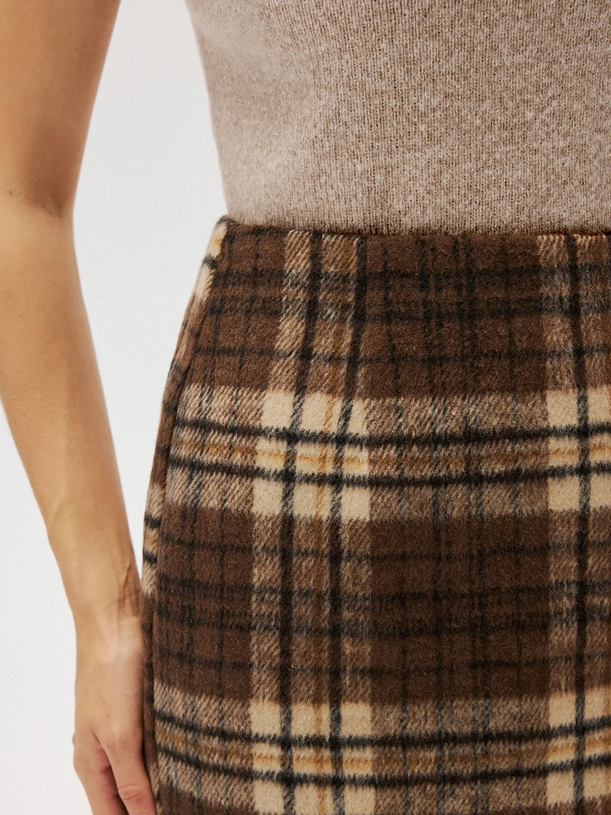 Plaid Tweed Mini Skirt sold by COMMENSE product image thumbnail 5