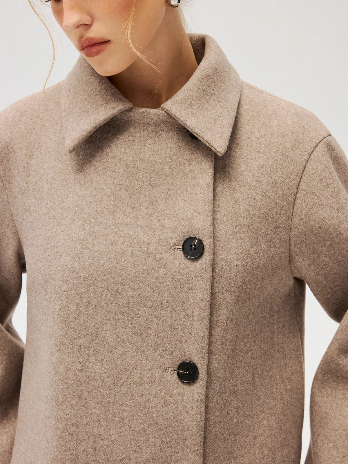 Wool Blend Collared Coat sold by COMMENSE product image thumbnail 3