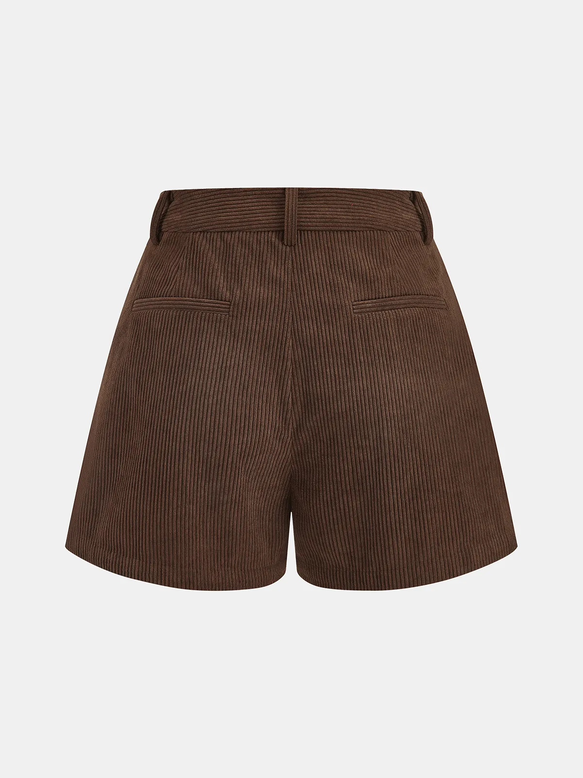Metal Button Pleated Corduroy Shorts sold by COMMENSE product image thumbnail 2