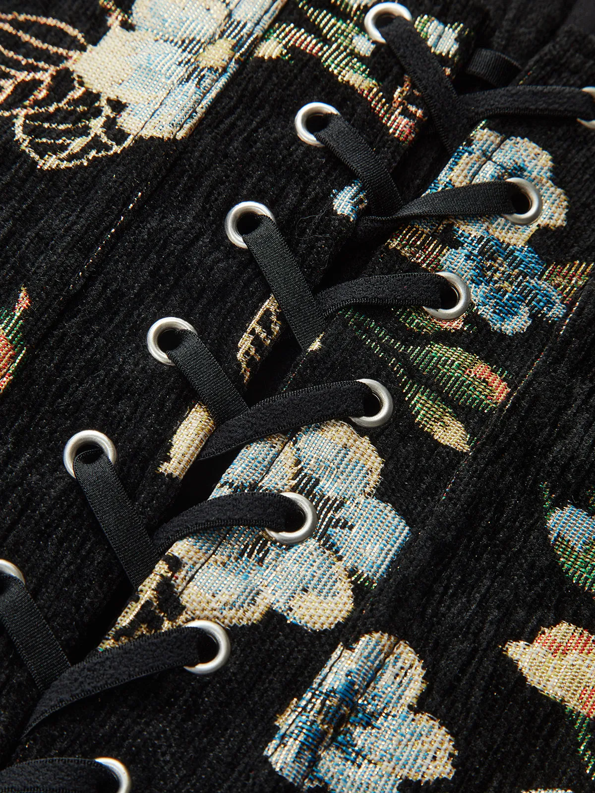 Floral Print Corset Top with Lace-Up Back sold by COMMENSE product image thumbnail 4