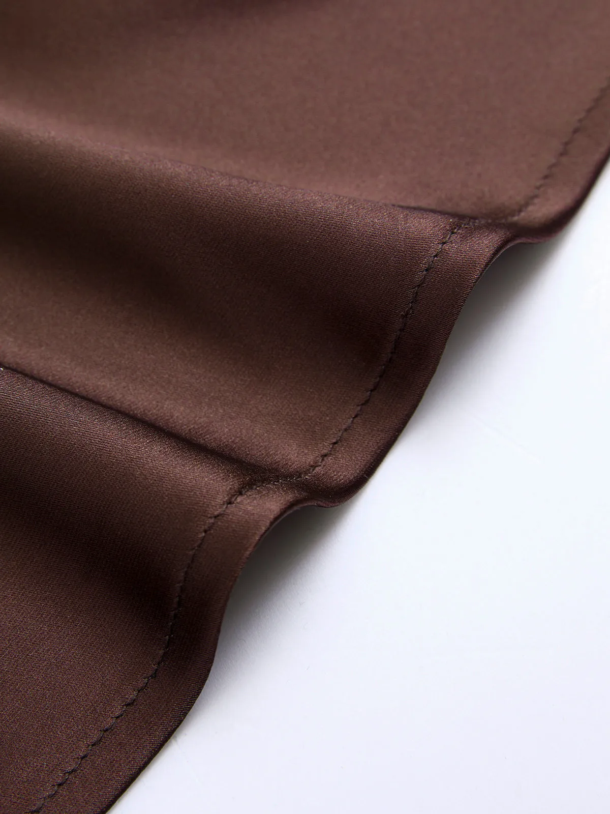 Elastic-Waist Satin Mermaid Maxi Skirt sold by COMMENSE product image thumbnail 4