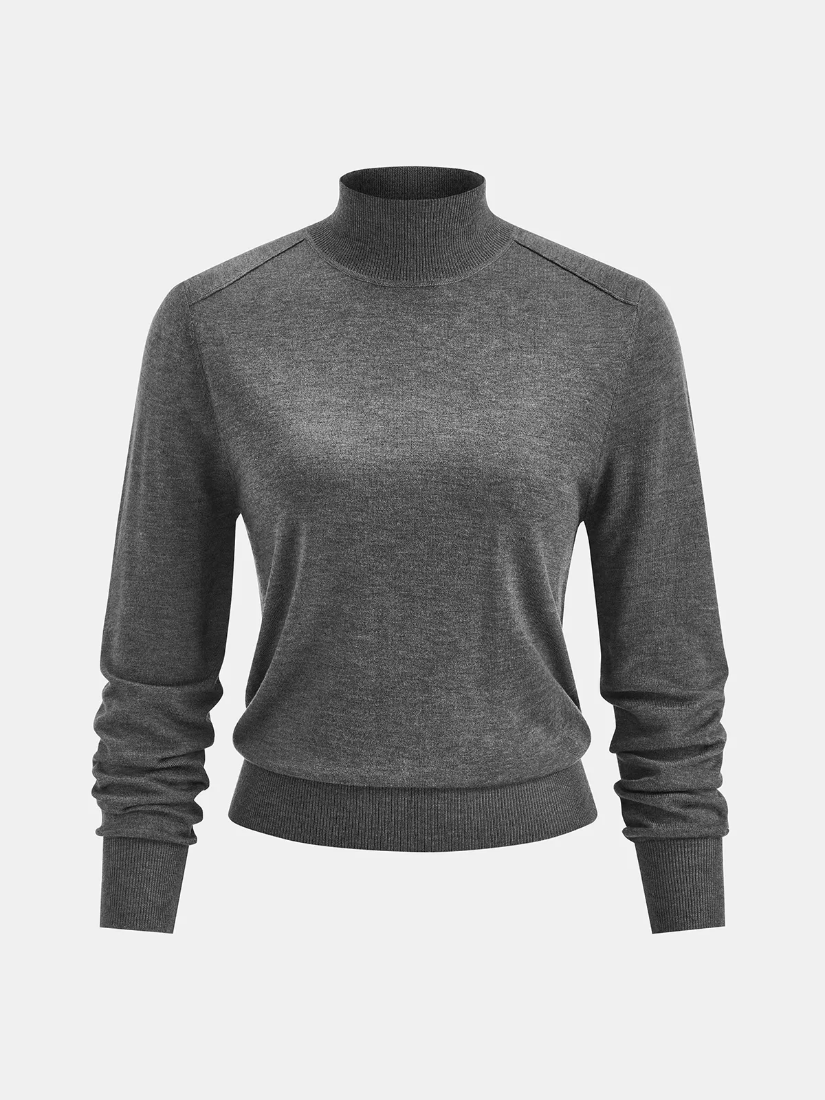 Back Slit Wool-Blend Turtleneck Sweater sold by COMMENSE