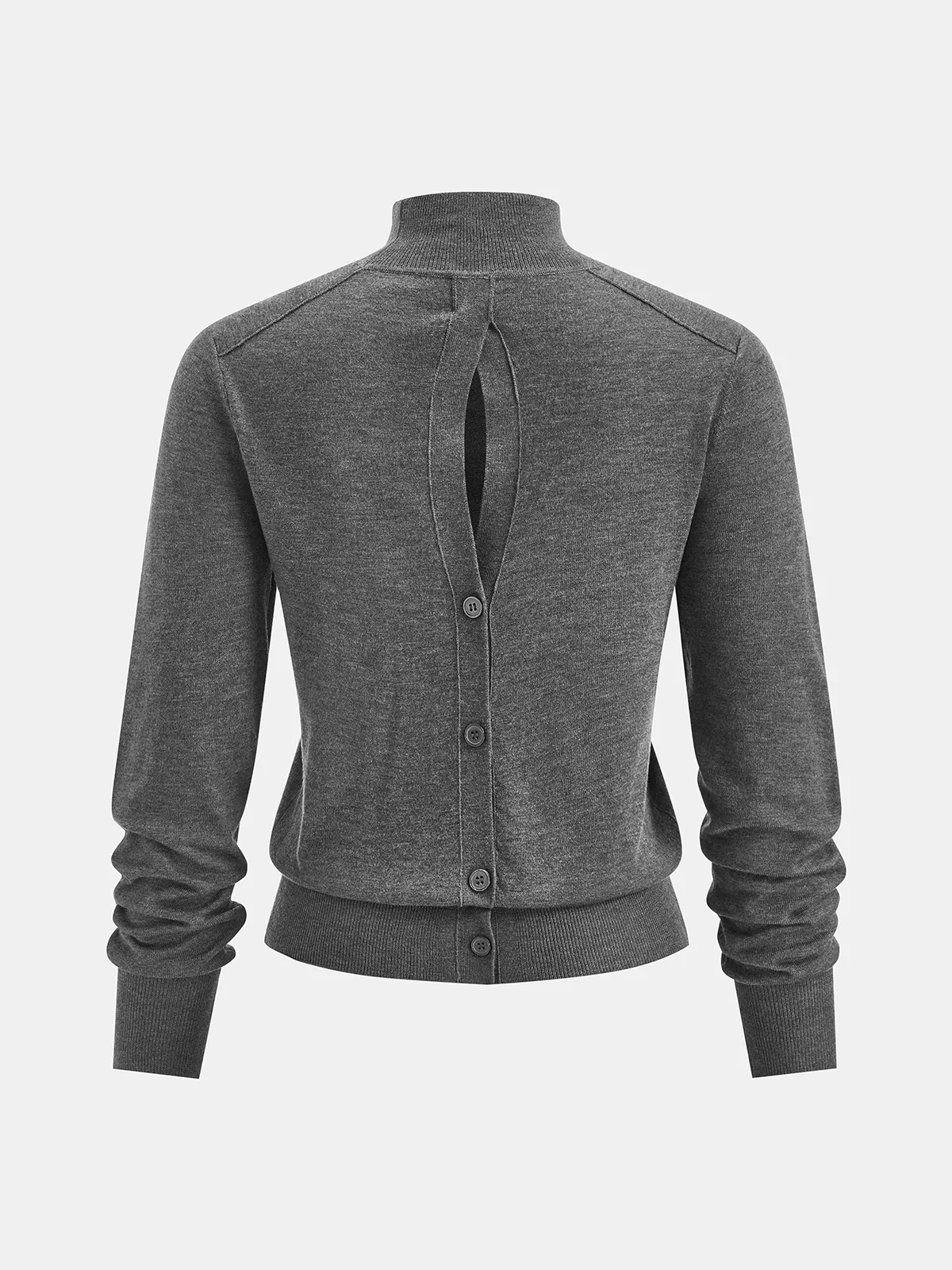 Back Slit Wool-Blend Turtleneck Sweater sold by COMMENSE product image thumbnail 2