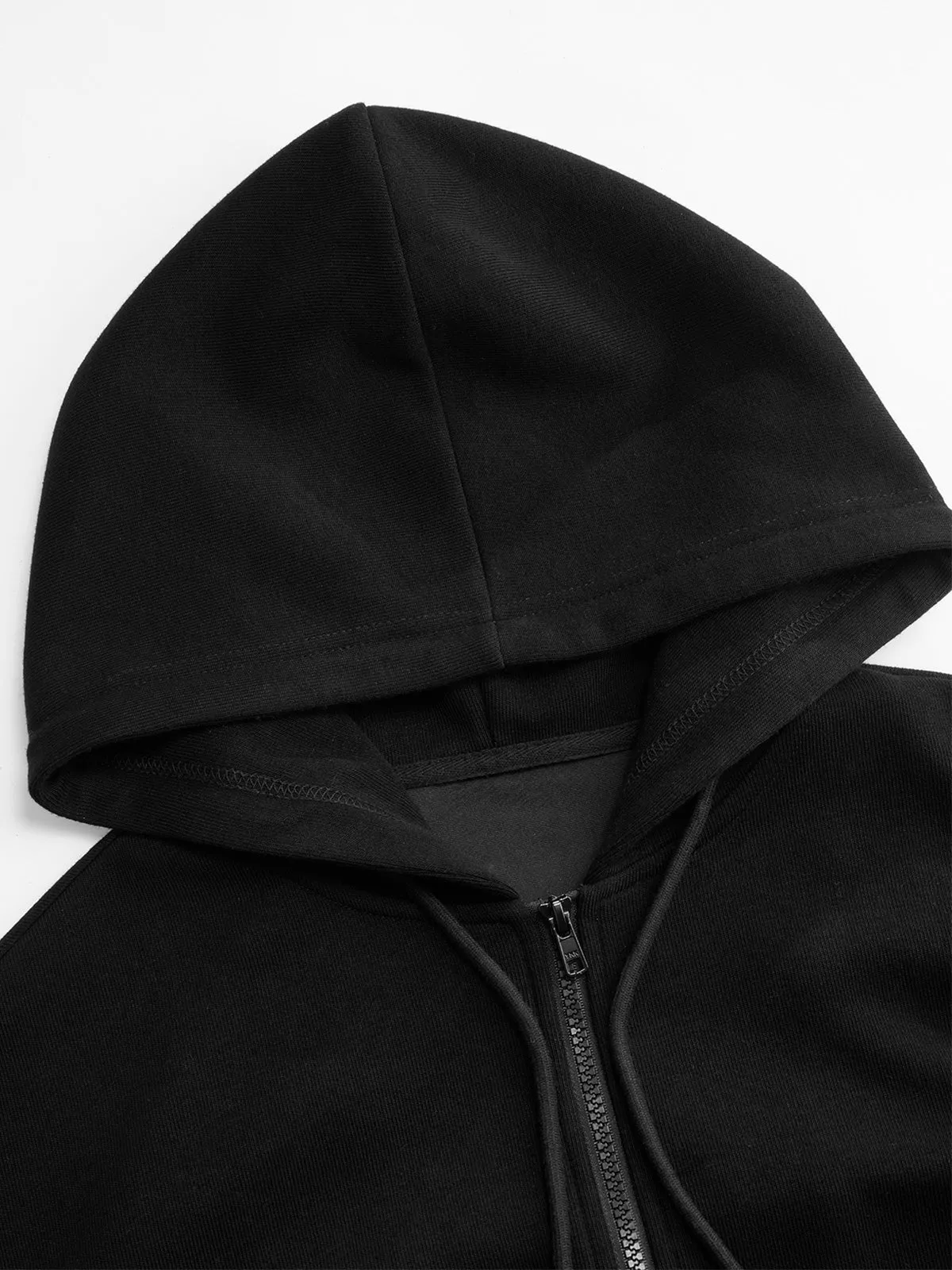 Corset-Waist Zip-Up Hoodie sold by COMMENSE product image thumbnail 5