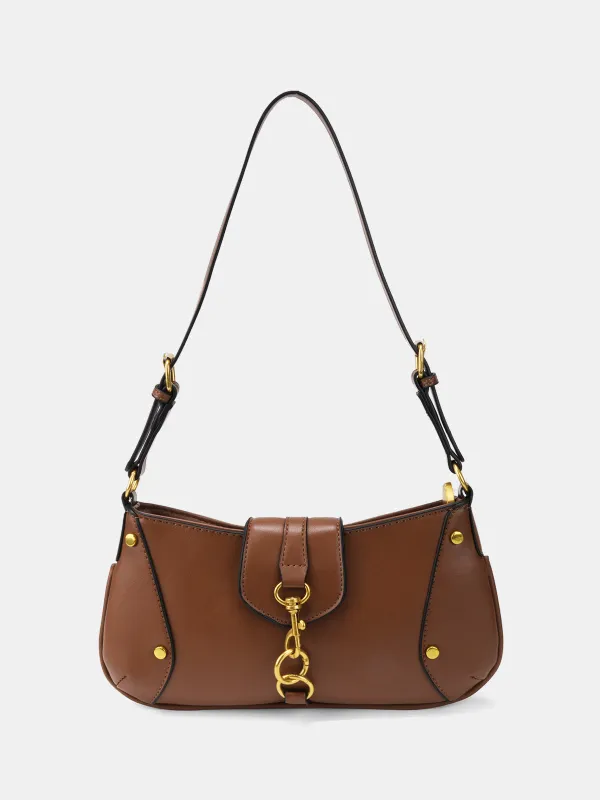 Curved Flap Shoulder Bag sold by COMMENSE