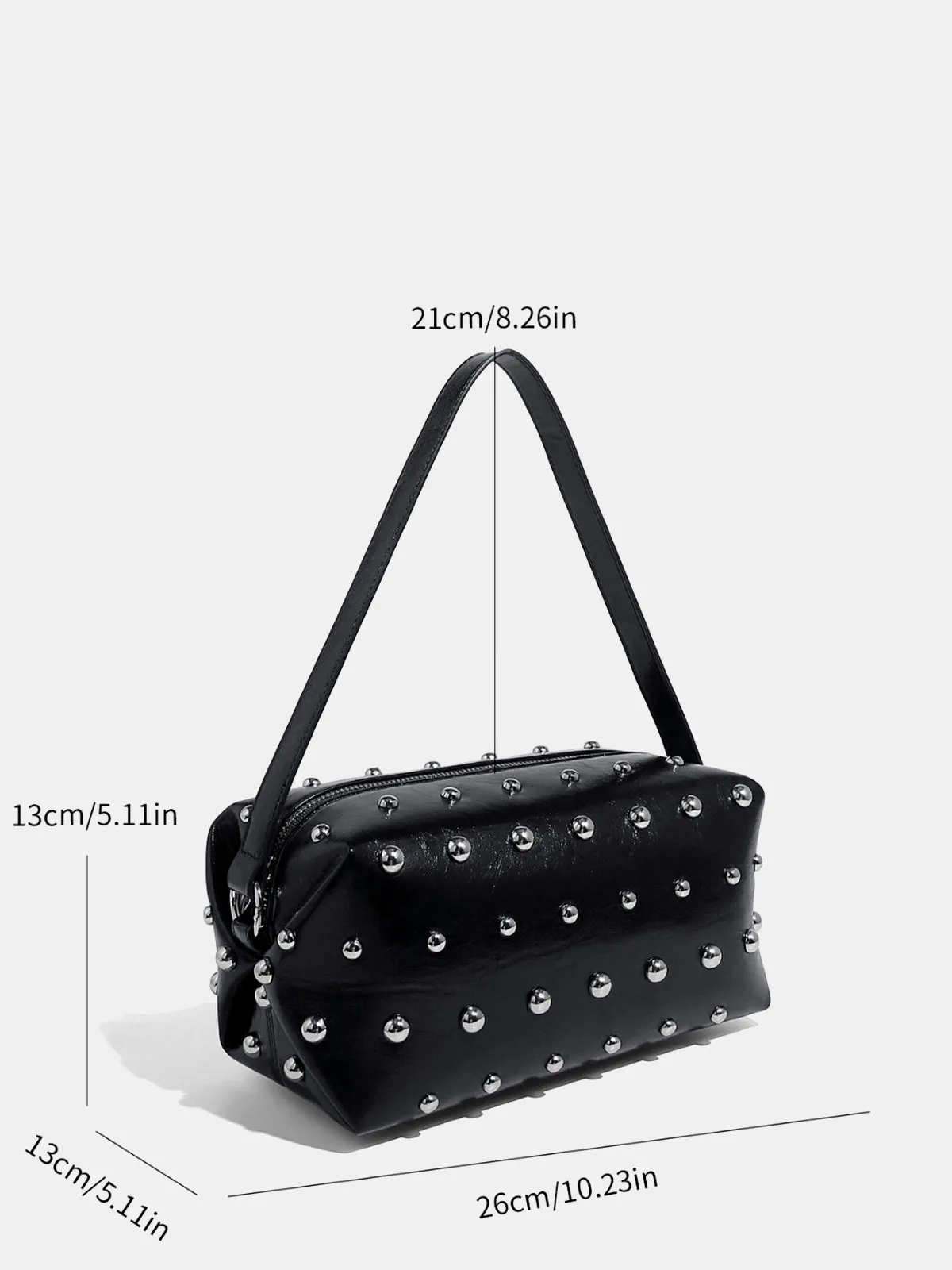 Studded Boxy Shoulder Bag sold by COMMENSE product image thumbnail 2