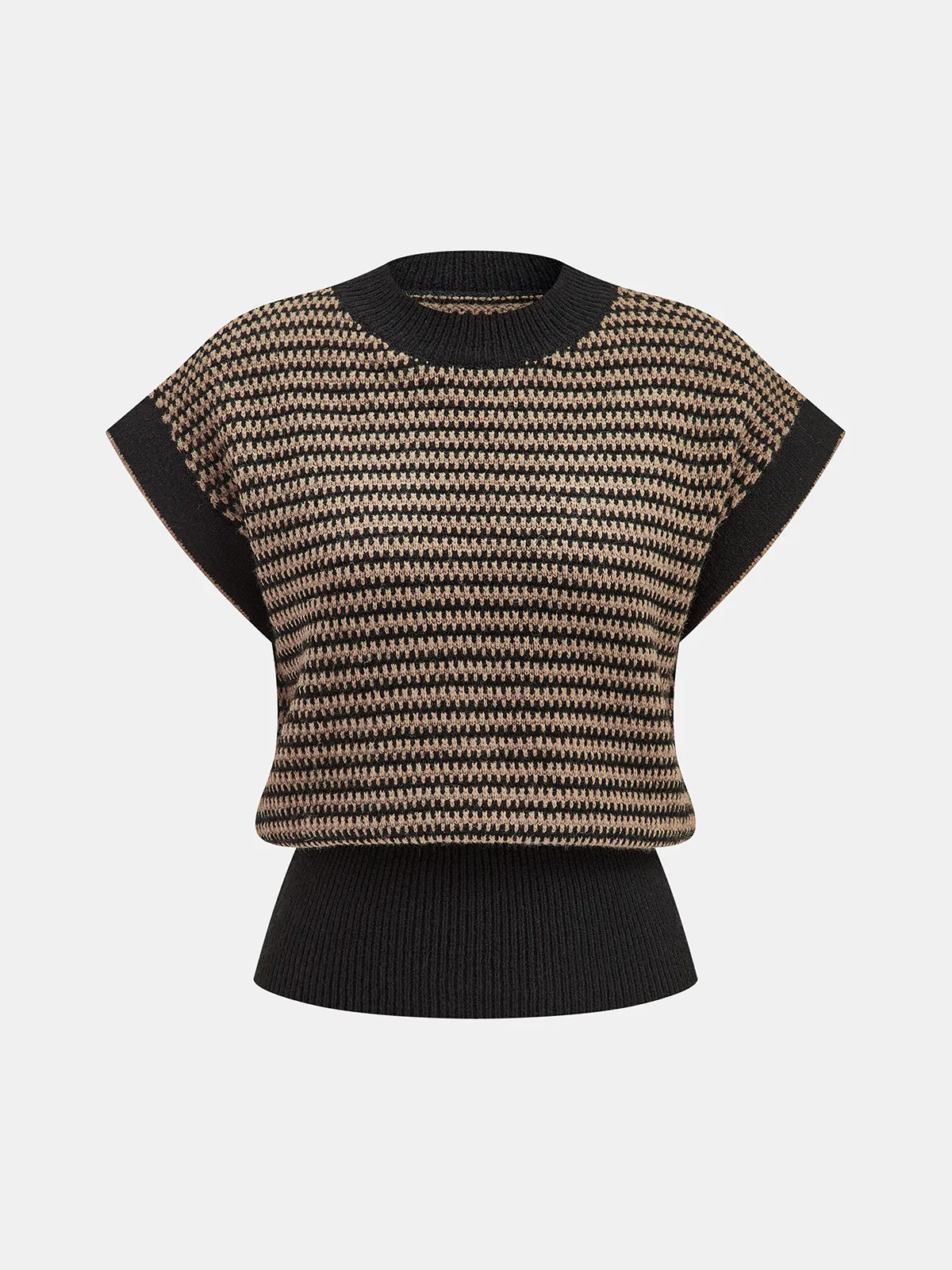 Striped Cap Sleeve Sweater Vest sold by COMMENSE