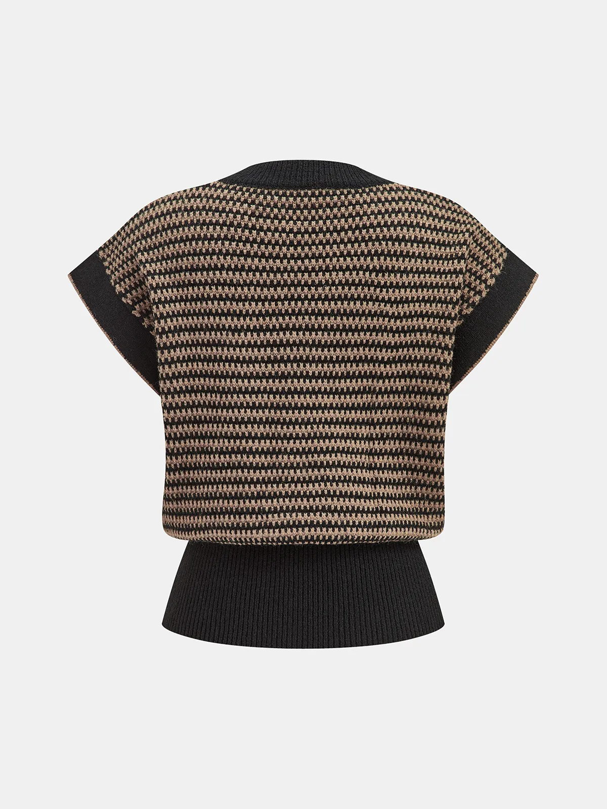 Striped Cap Sleeve Sweater Vest sold by COMMENSE product image thumbnail 2
