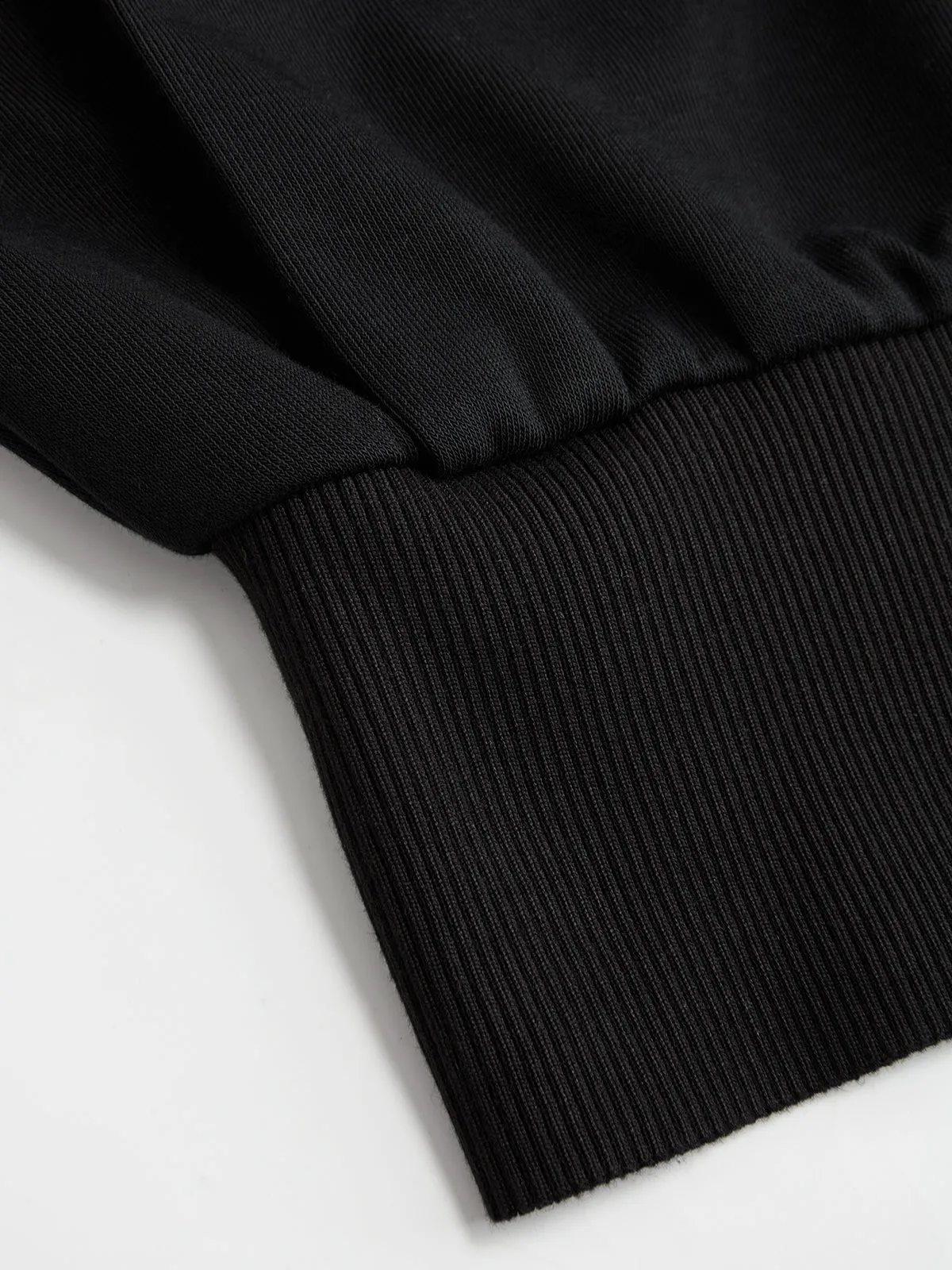 Shoulder-Padded Cinched Long-Sleeve Sweatshirt sold by COMMENSE product image thumbnail 4