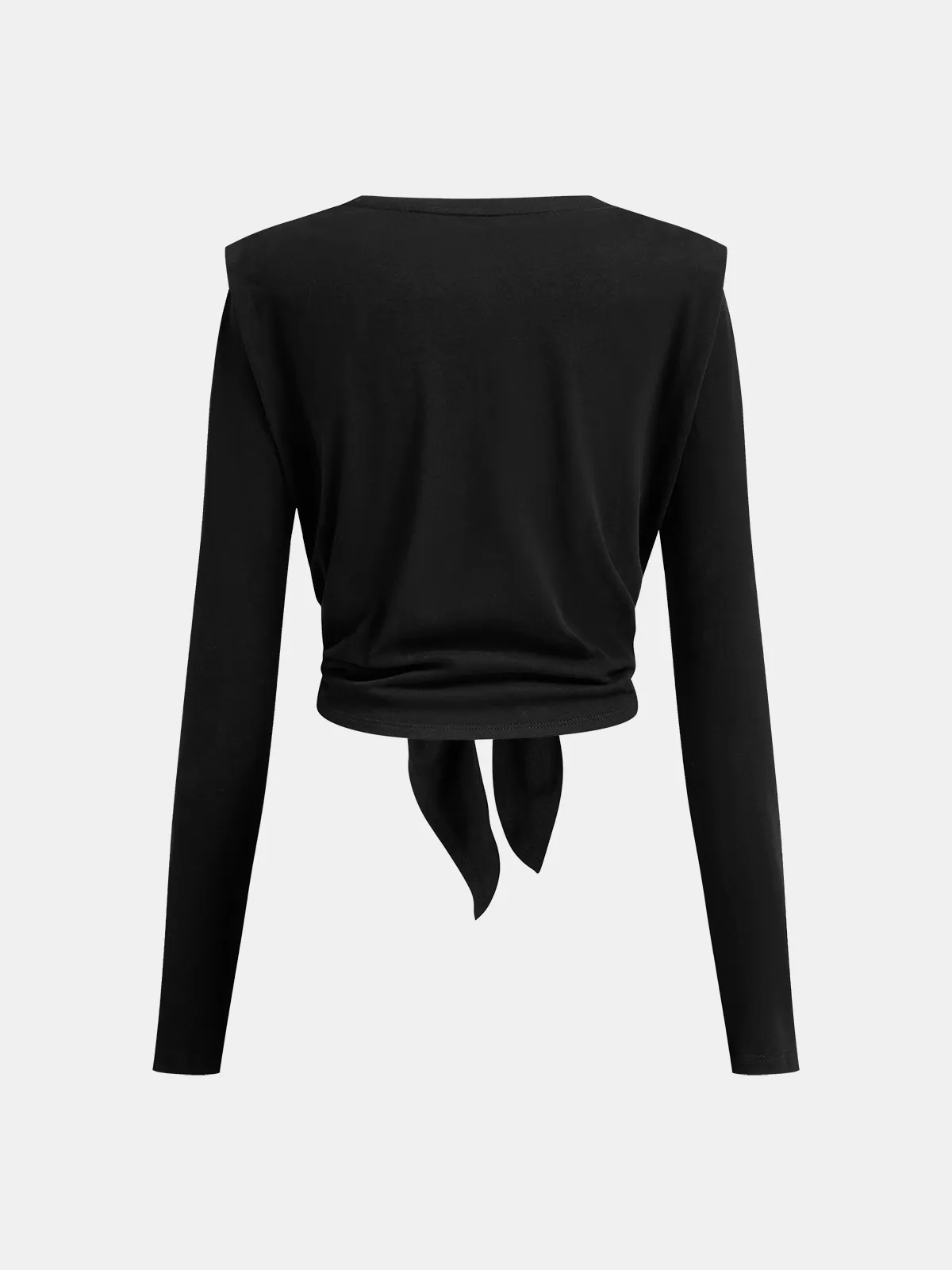 Knot Detail Long-Sleeve Top sold by COMMENSE product image thumbnail 2