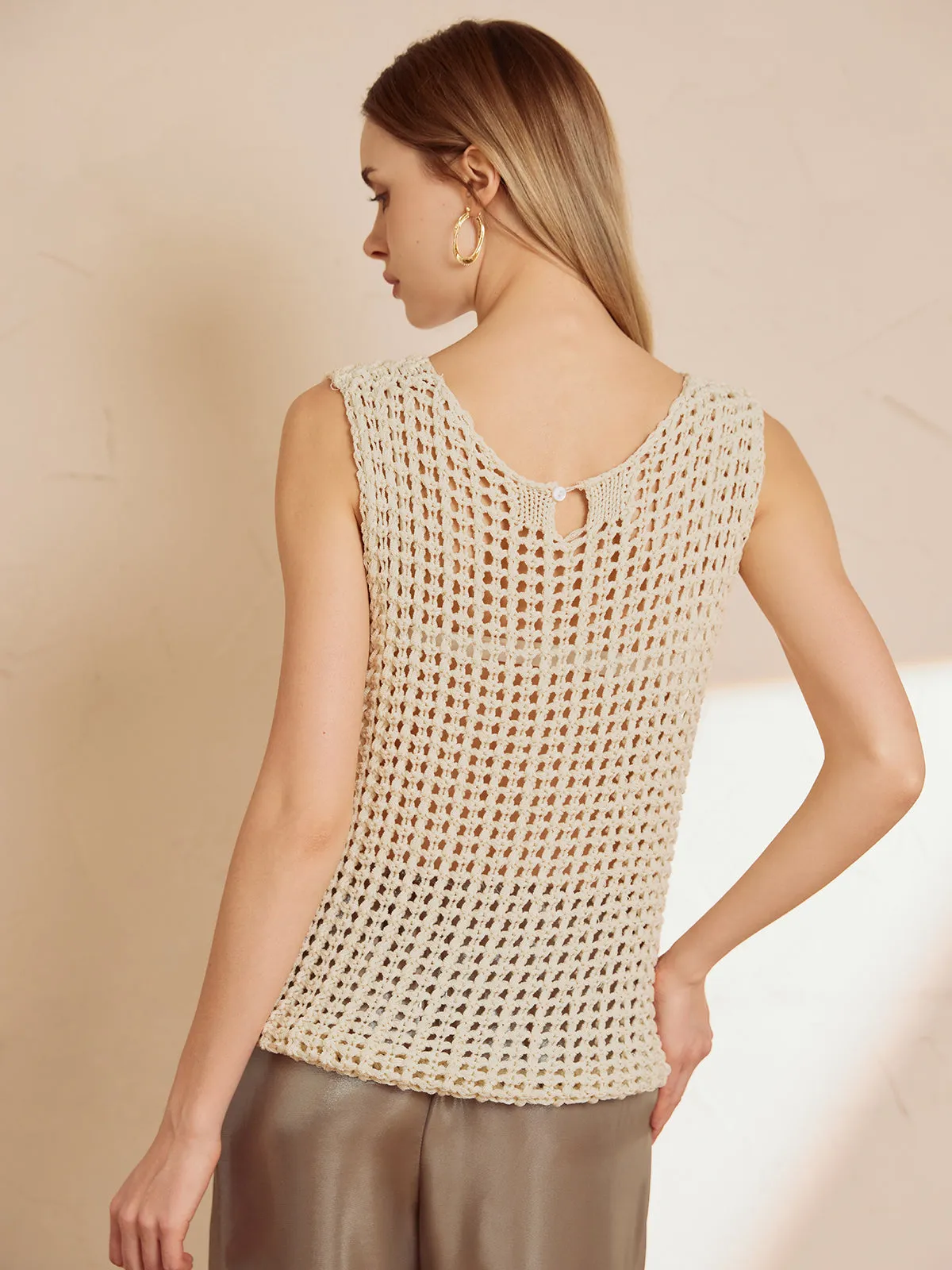 Hollow Out Sweater Tank Top sold by COMMENSE product image thumbnail 5