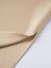 Creamy Cappuccino Satin Midi Skirt sold by COMMENSE