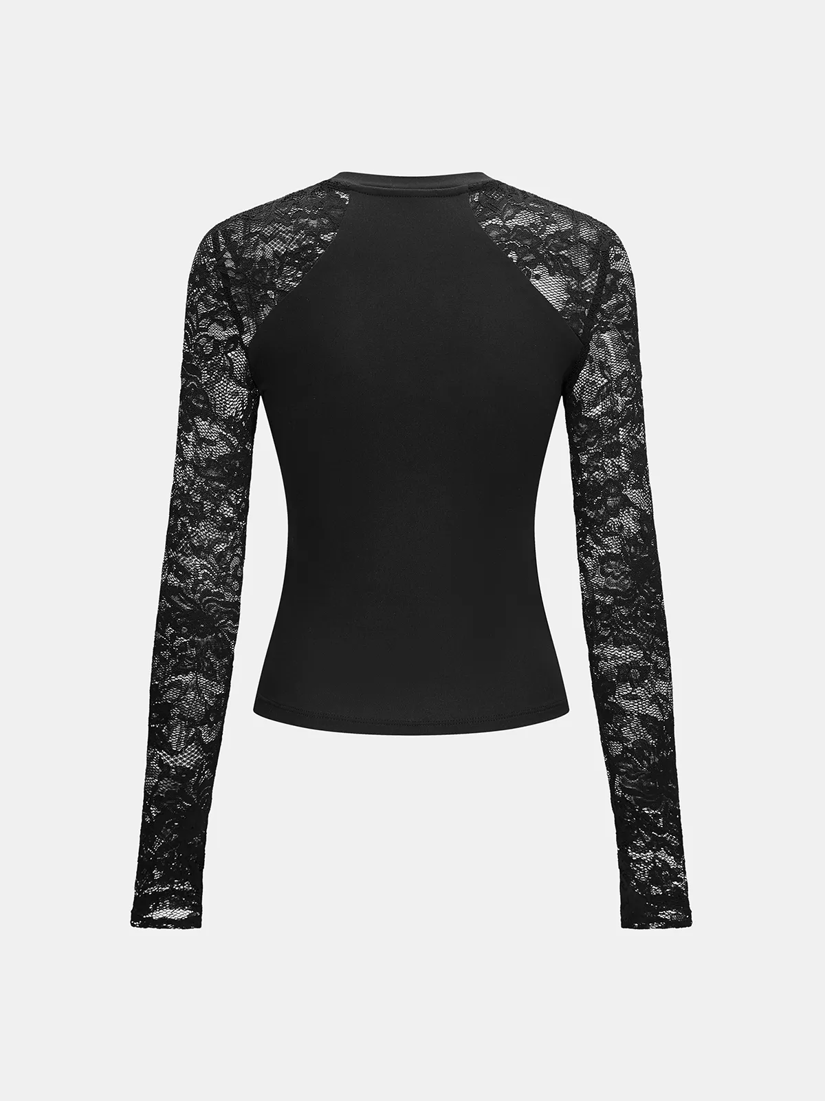 Lace-Sleeve Fitted Long-Sleeve Top sold by COMMENSE product image thumbnail 2