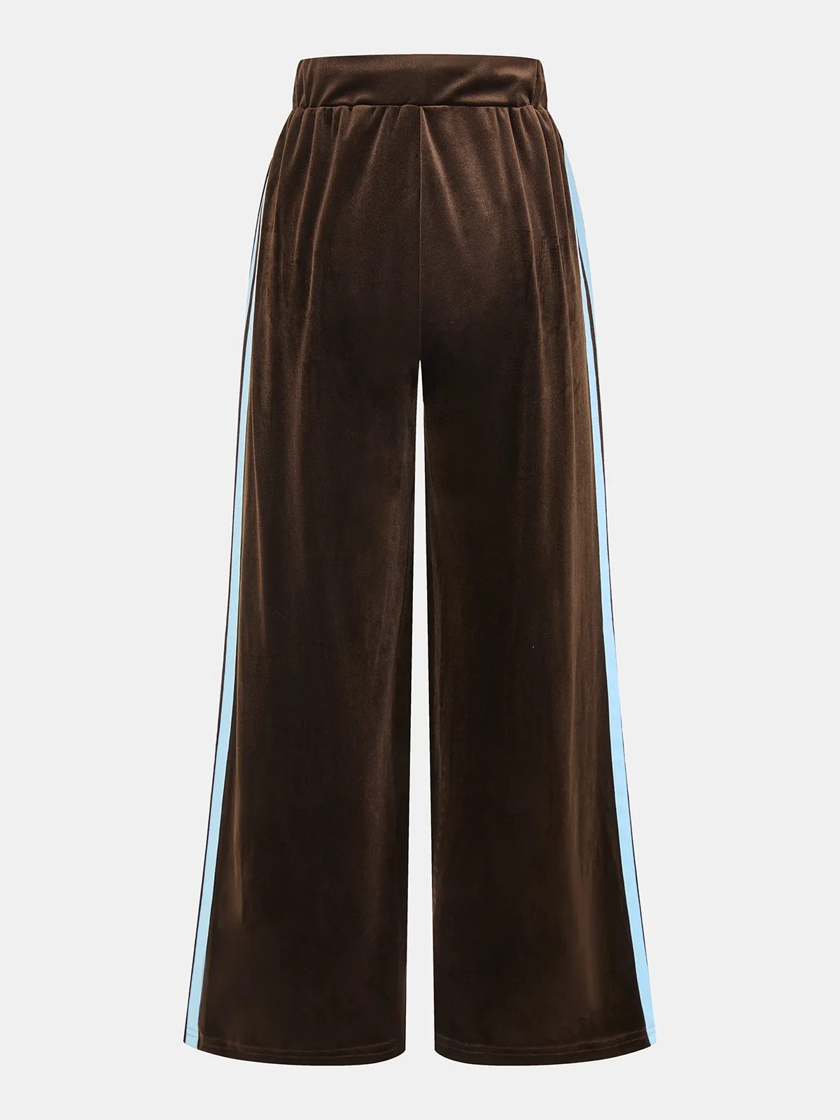Side Striped Velvet Wide-Leg Pants sold by COMMENSE product image thumbnail 2