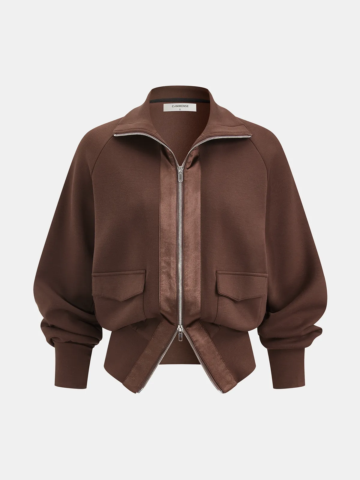 Zipper Jacket & Elastic-Waist Pants Set sold by COMMENSE product image thumbnail 2