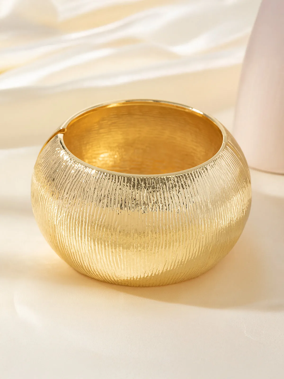 Textured Oversized Cuff Bracelet sold by COMMENSE product image thumbnail 4