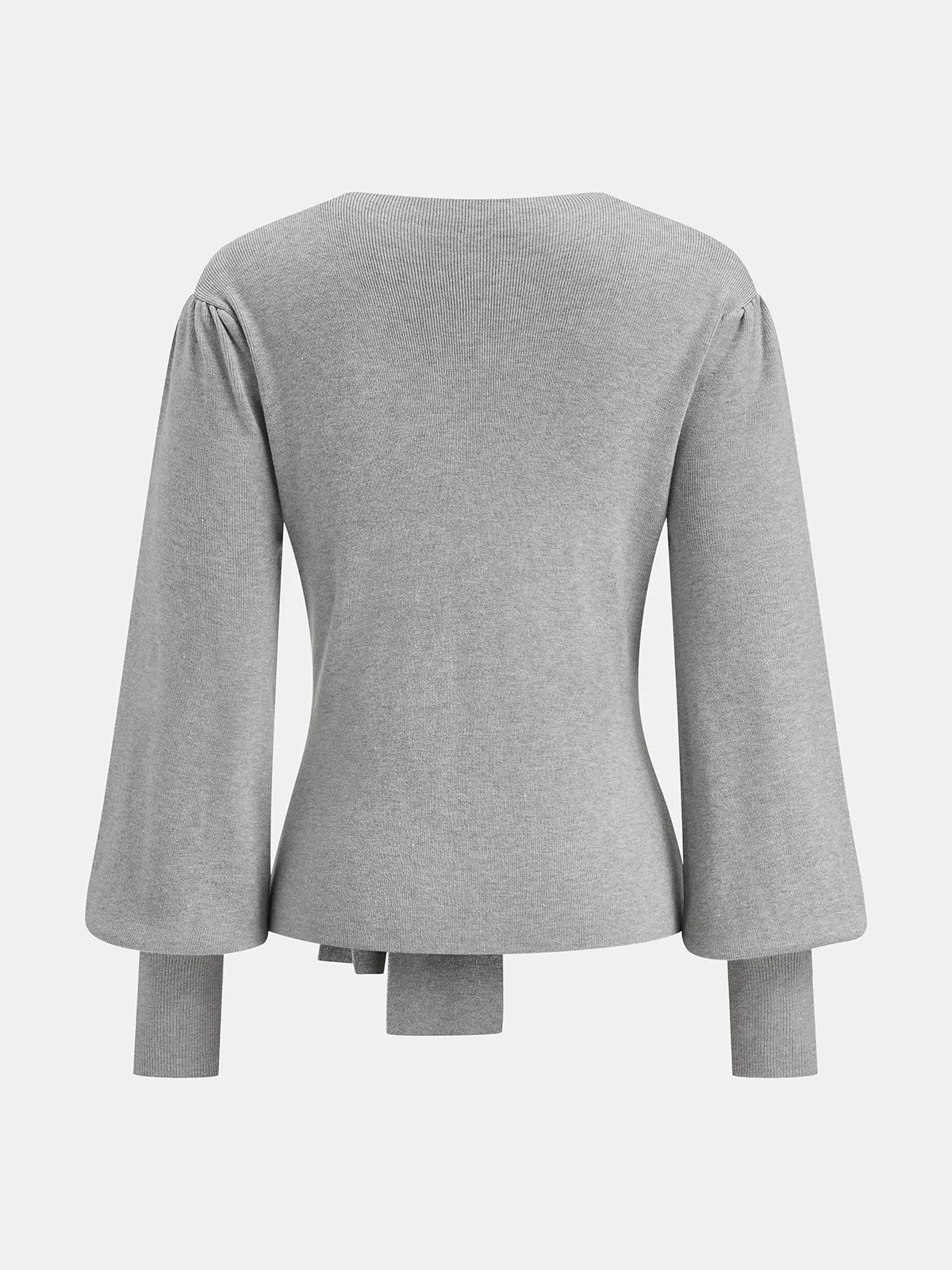 Puff-Sleeve Bow-Tie Sweater sold by COMMENSE product image thumbnail 2