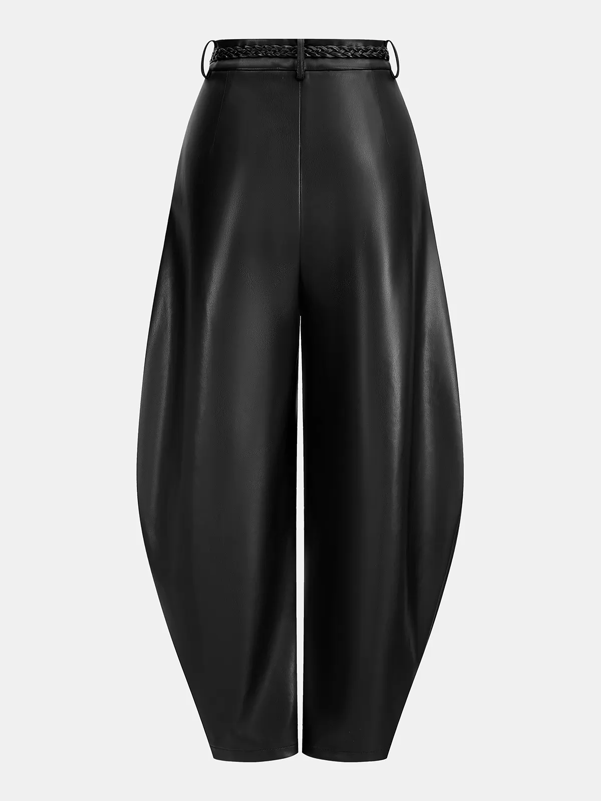 Faux Leather Balloon Pants with Braided Belt sold by COMMENSE product image thumbnail 2