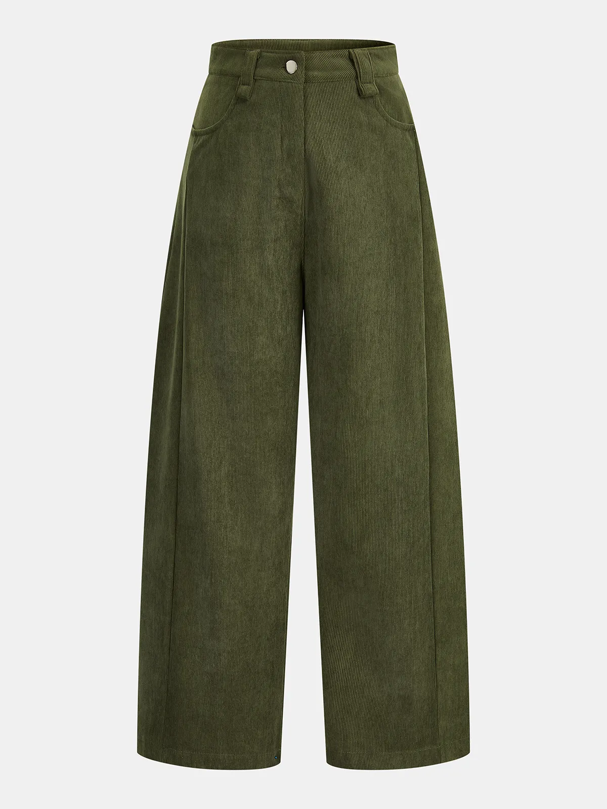 Corduroy High-Waist Wide-Leg Pants sold by COMMENSE