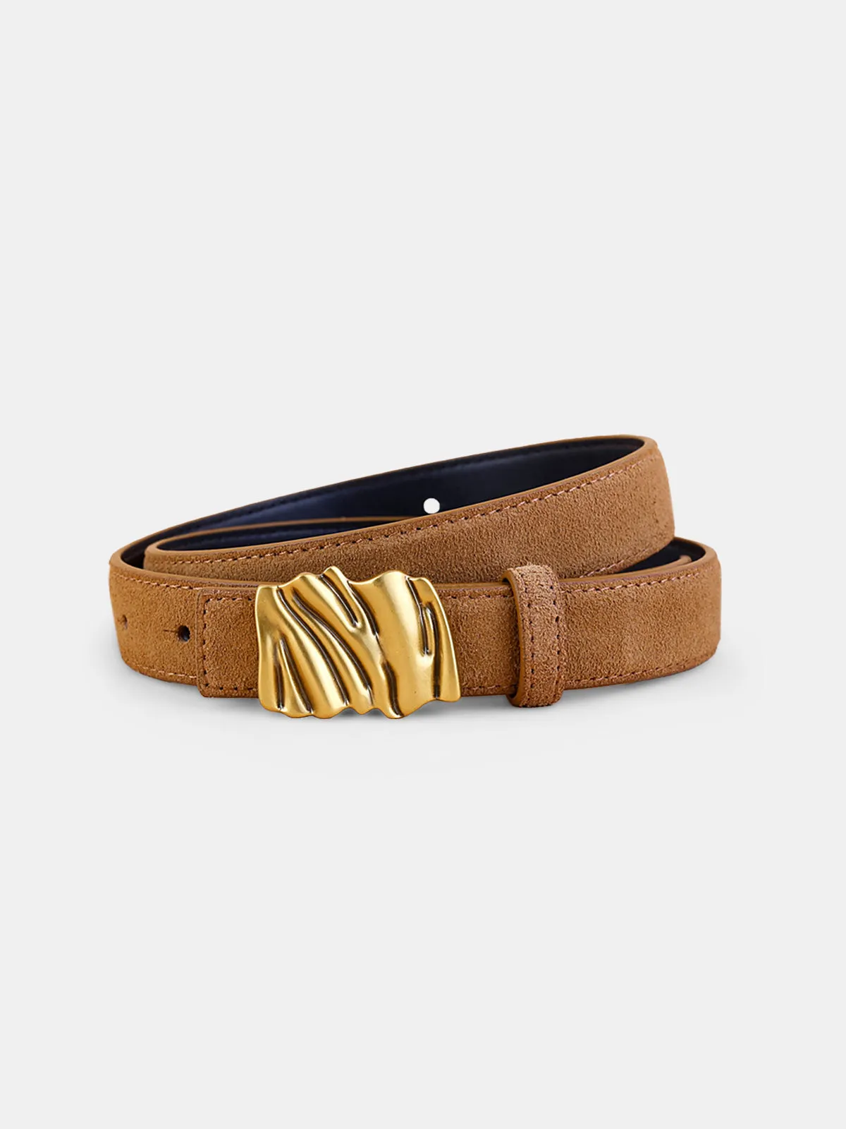 Textured Buckle Leather Belt sold by COMMENSE product image thumbnail 2