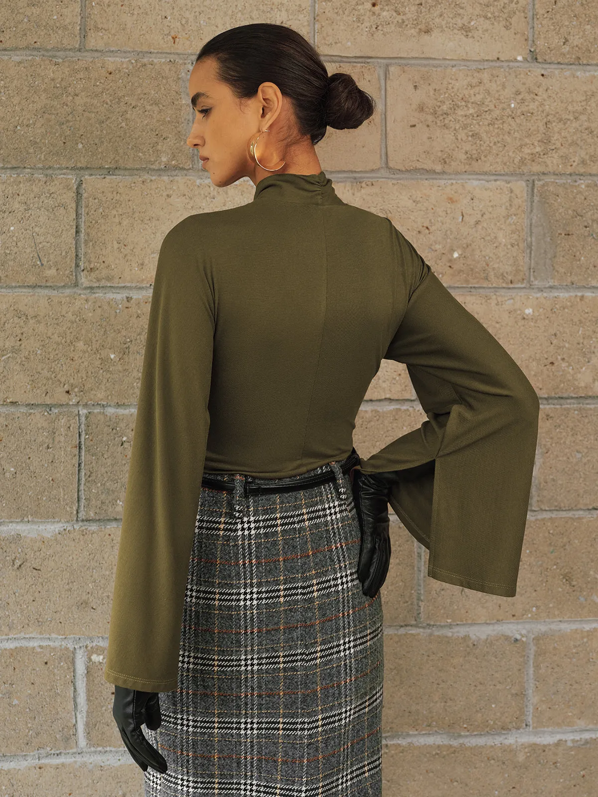 Knot-Front Batwing-Sleeve Top sold by COMMENSE product image thumbnail 5