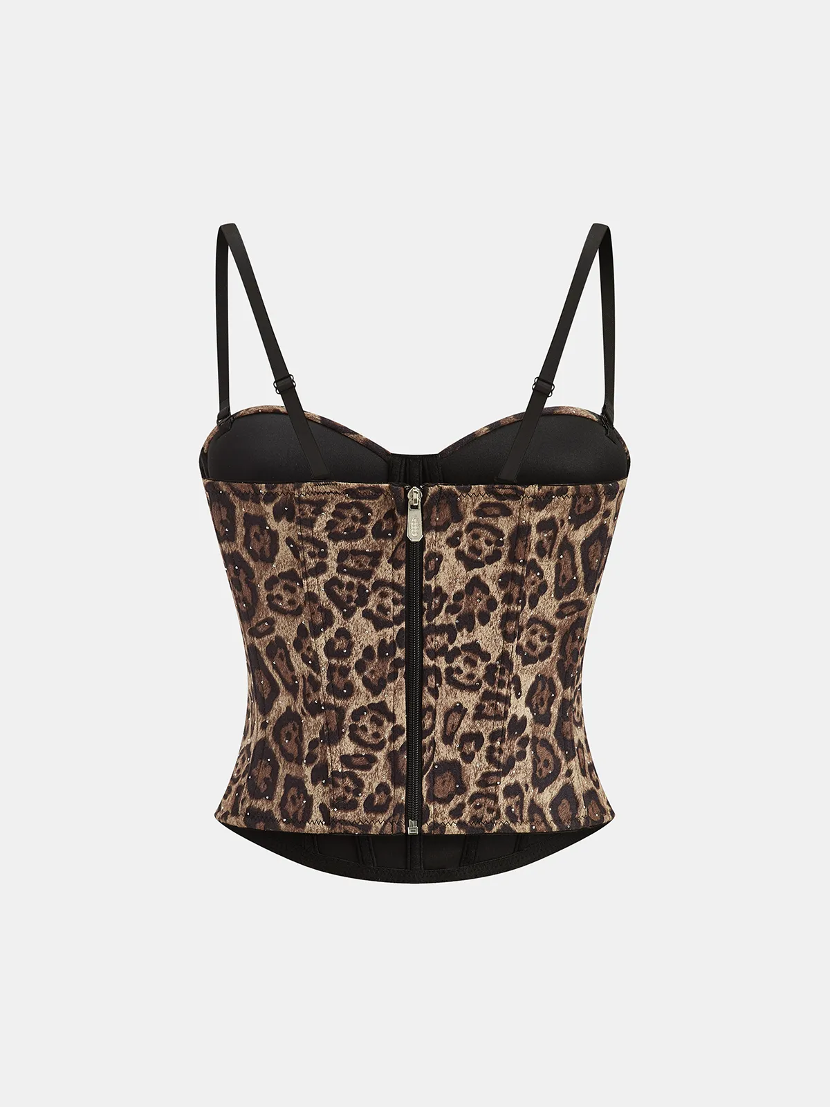 Leopard Print Studded Cami Corset Top sold by COMMENSE product image thumbnail 3