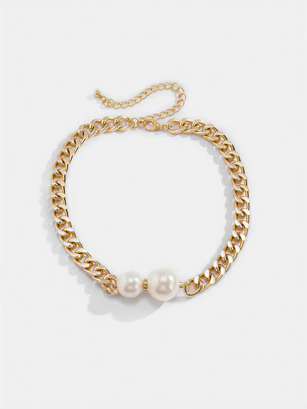 Double Pearl Chain Necklace sold by COMMENSE