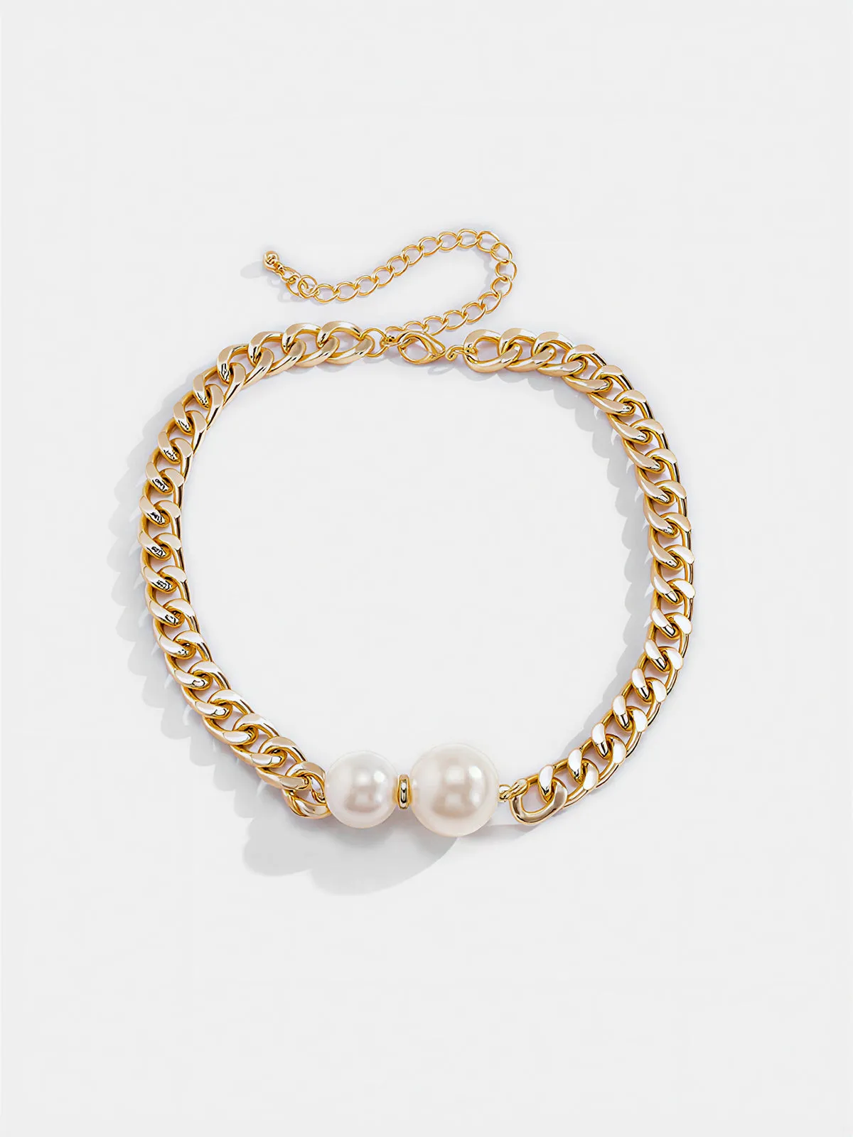 Double Pearl Chain Necklace sold by COMMENSE