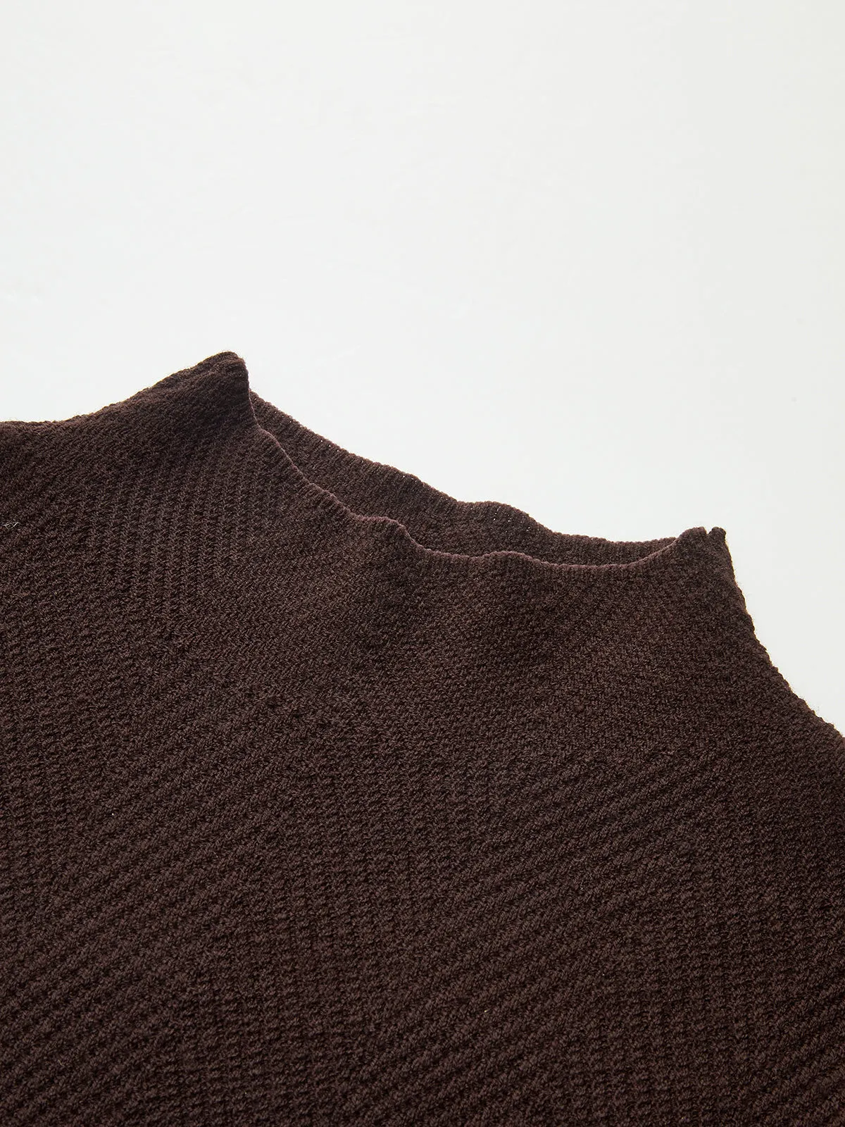 Herringbone Mock Neck Knit Top sold by COMMENSE product image thumbnail 4