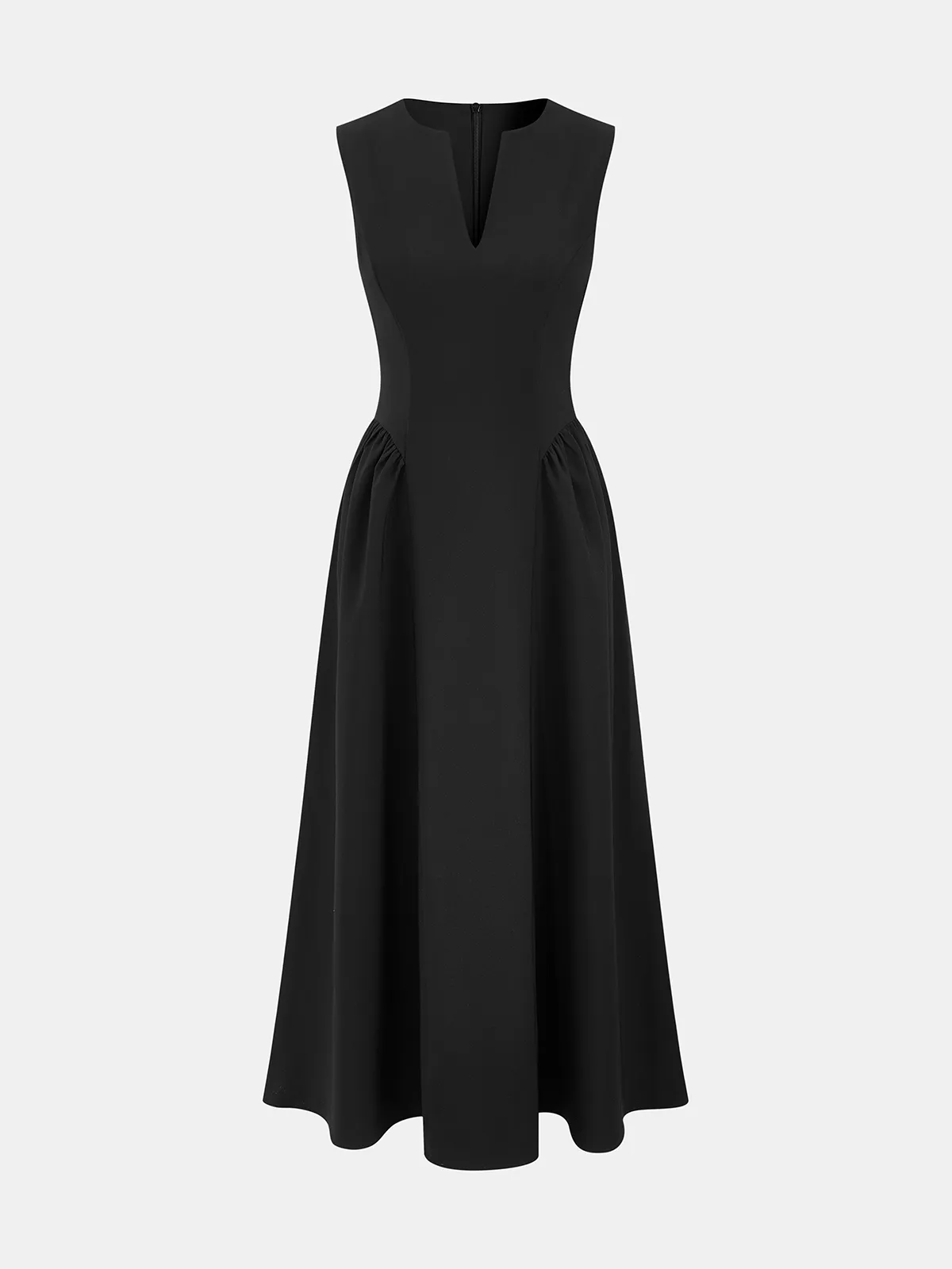 Keyhole Neckline Sleeveless Large-Flare Maxi Dress sold by COMMENSE product image thumbnail 2