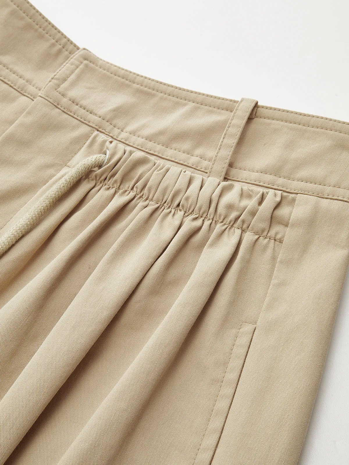 Mid-Waist Drawstring Wide-Leg Pants sold by COMMENSE product image thumbnail 4