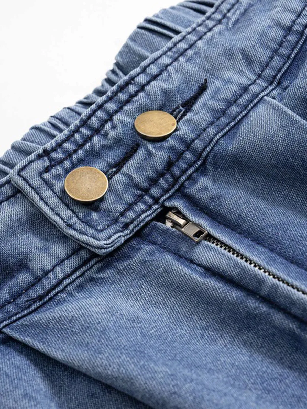 High-Waisted Balloon-Leg Denim Pants sold by COMMENSE product image thumbnail 4