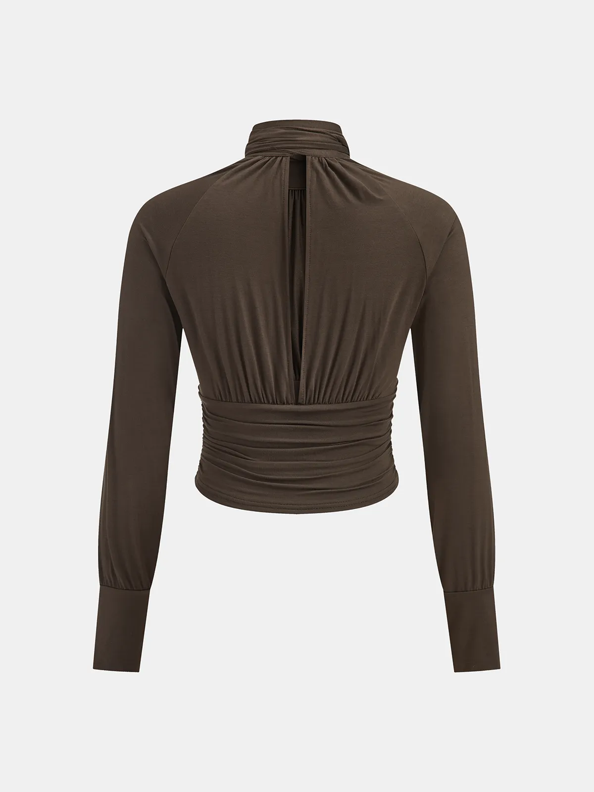 Tie-Neck Ruched Blouse sold by COMMENSE product image thumbnail 2