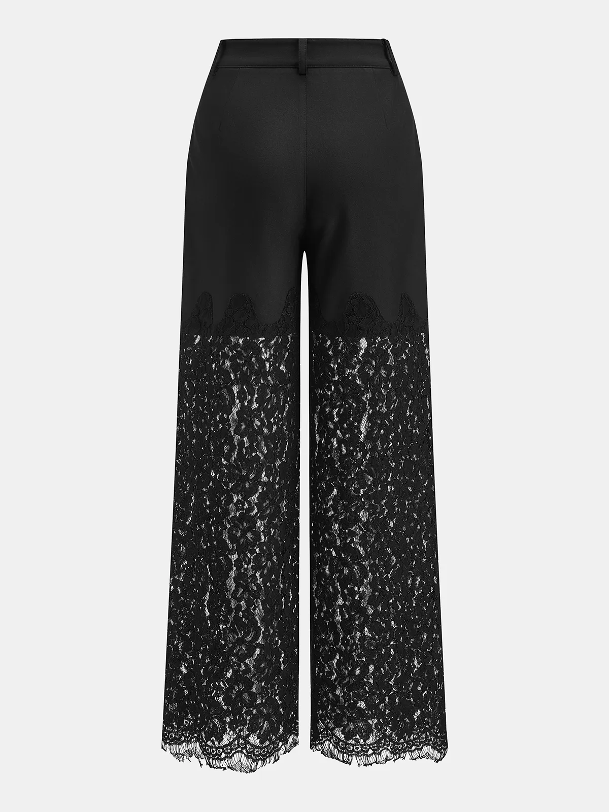 Lace Panel Straight-Leg Pants sold by COMMENSE product image thumbnail 2