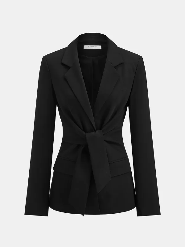 Tie-Waist Tailored Blazer sold by COMMENSE