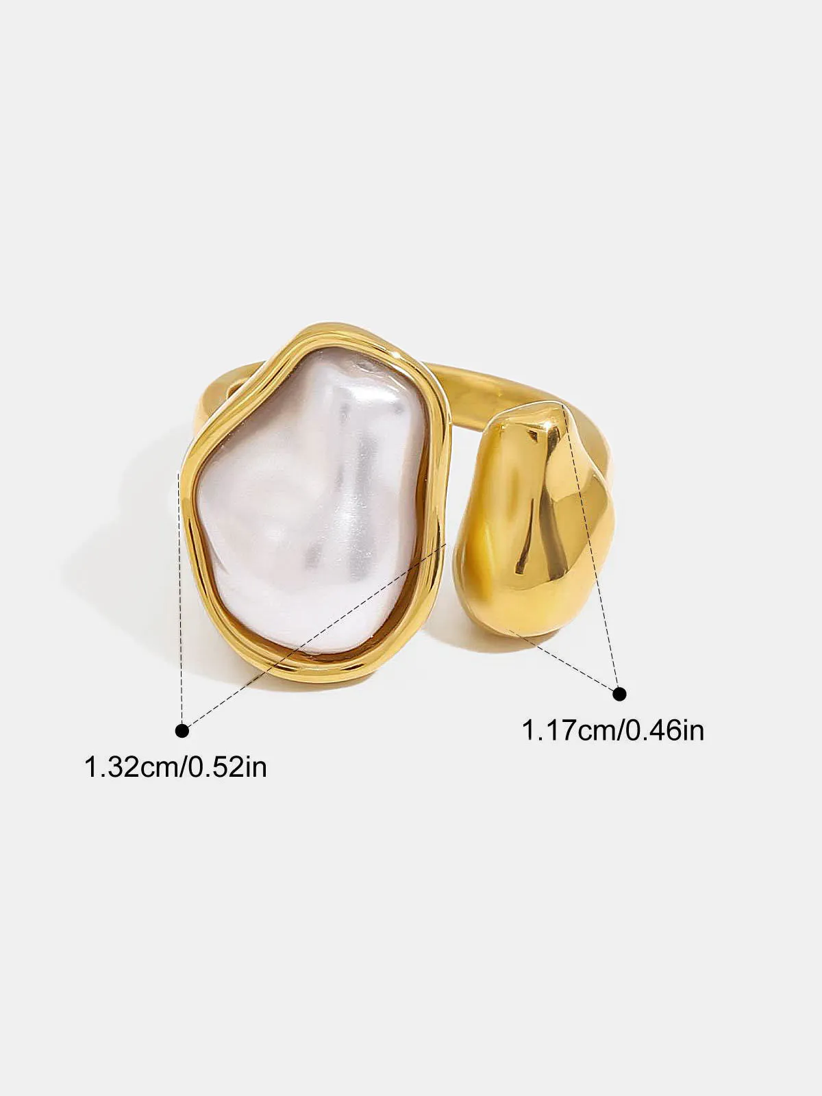 Baroque Pearl Statement Ring sold by COMMENSE product image thumbnail 3