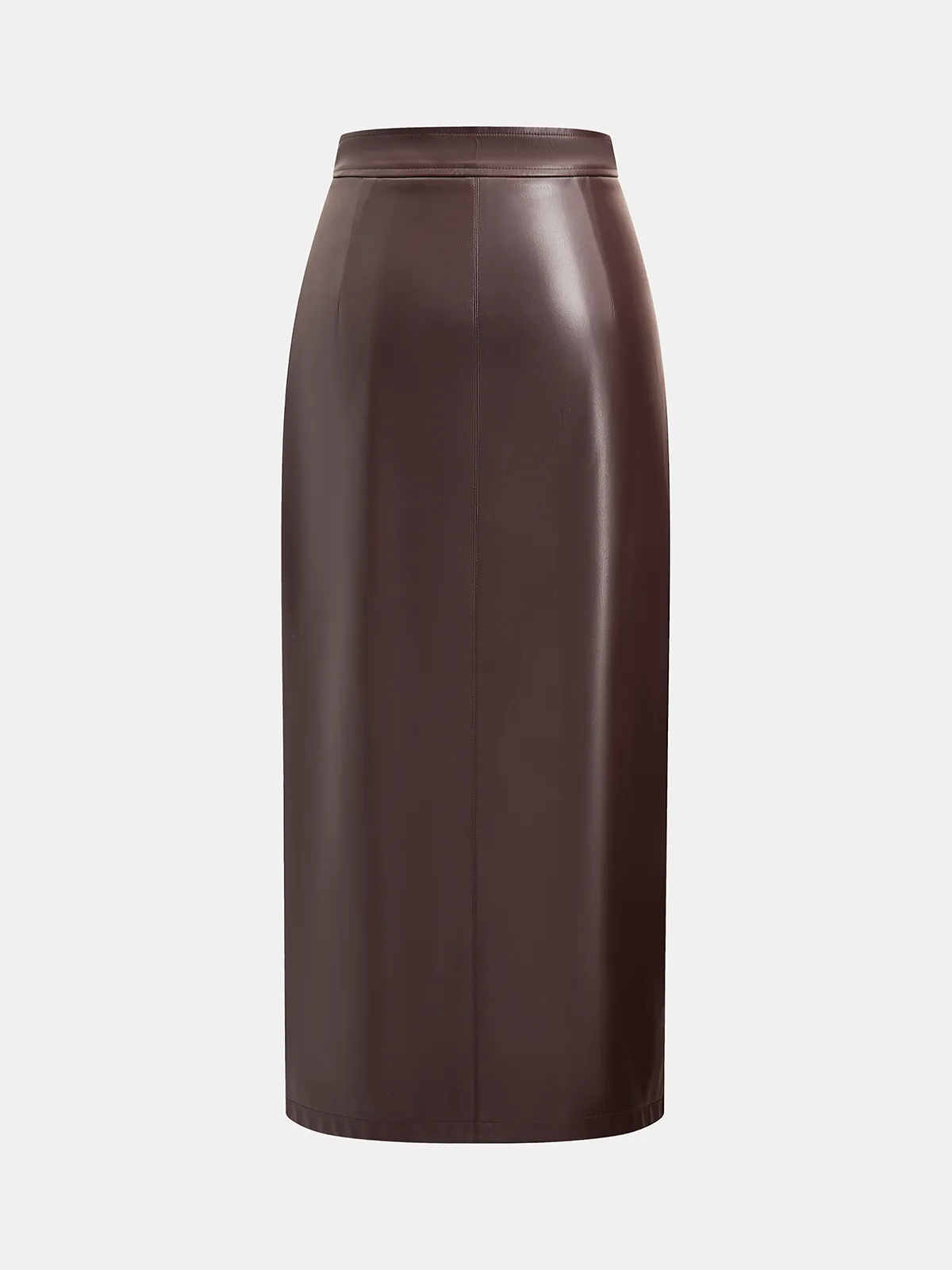 Faux Leather Midi Pencil Skirt sold by COMMENSE product image thumbnail 2
