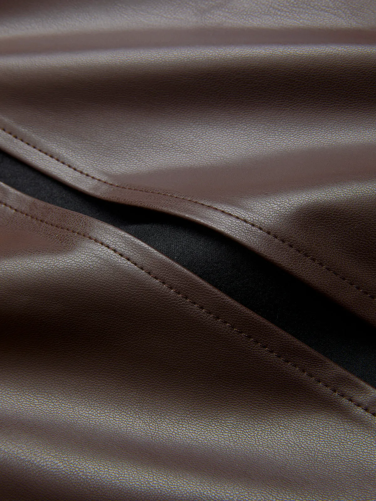 Faux Leather Midi Pencil Skirt sold by COMMENSE product image thumbnail 4