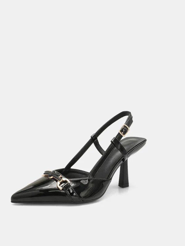 Pointed-Toe Slingback Pumps sold by COMMENSE