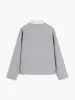 Tweed Contrast Trim Pocket Button-down Coat sold by COMMENSE