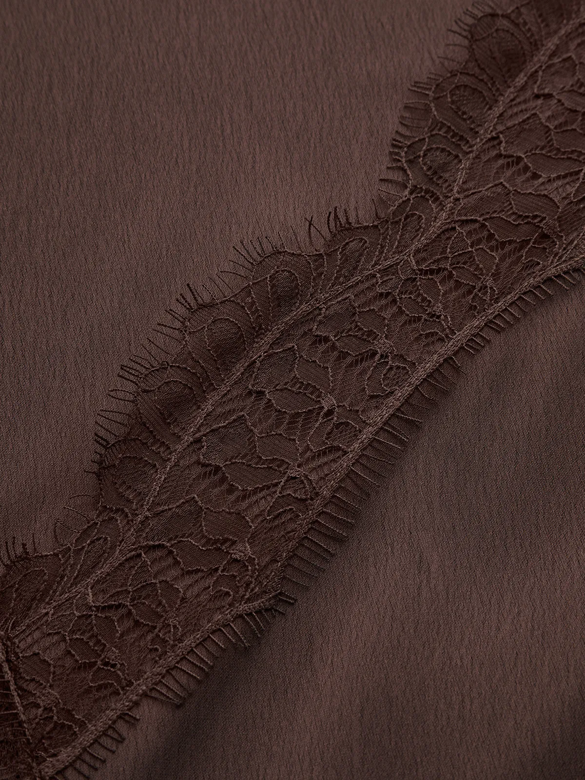 Lace Panel Satin Mermaid Maxi Skirt sold by COMMENSE product image thumbnail 4