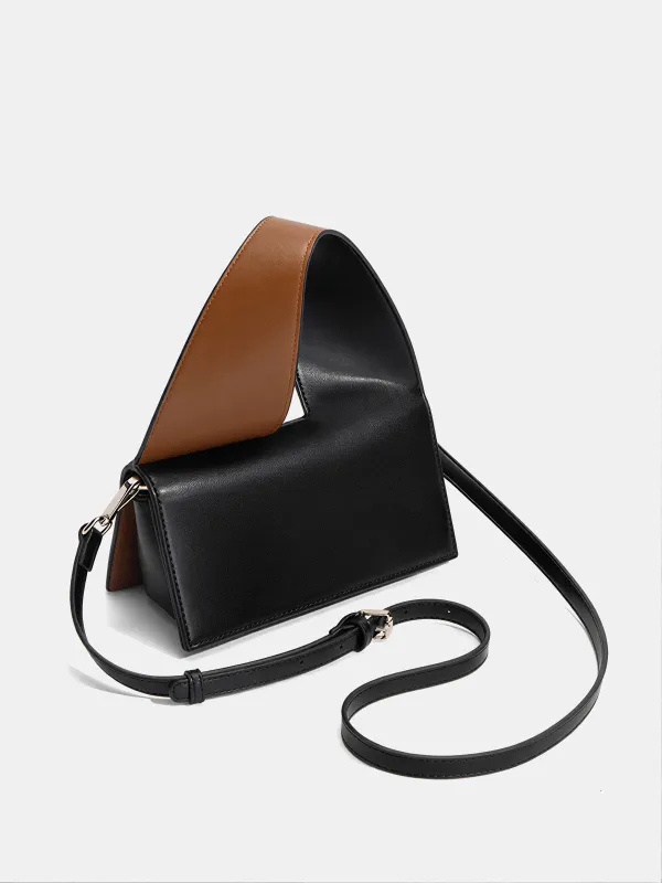 Color-Block Geometric Top-Handle Bag made by COMMENSE