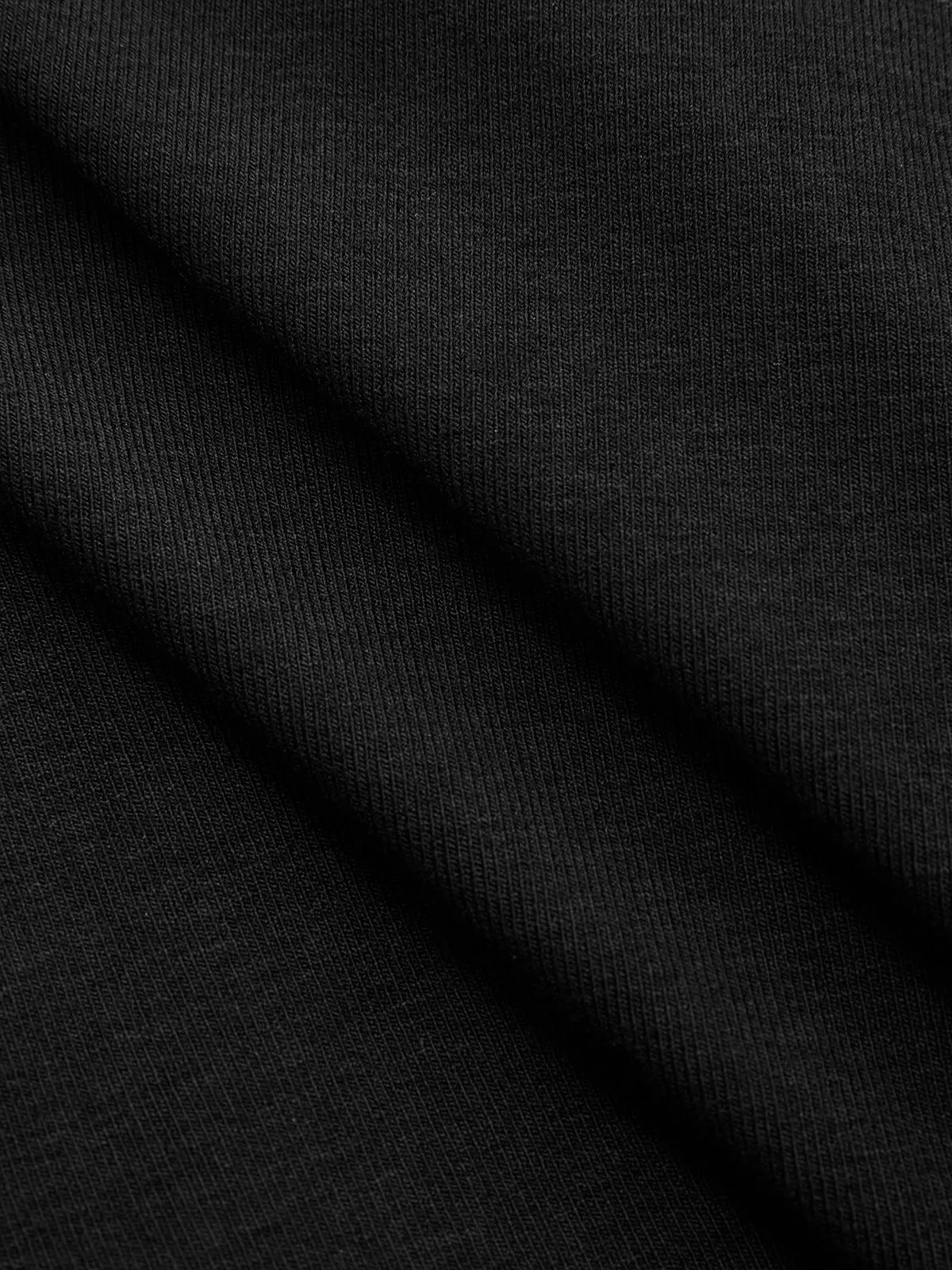 Asymmetric Faux Leather Panel Knit Top sold by COMMENSE product image thumbnail 5