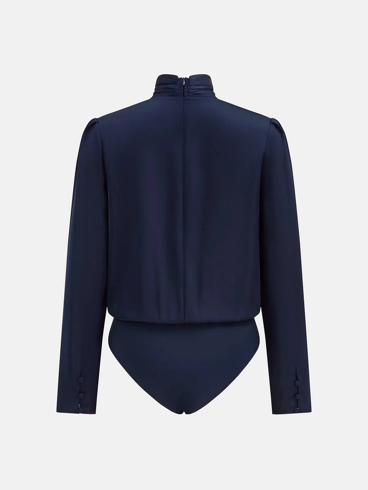 Twisted Satin Bodysuit & Ruffle Maxi Skirt Set sold by COMMENSE product image thumbnail 3