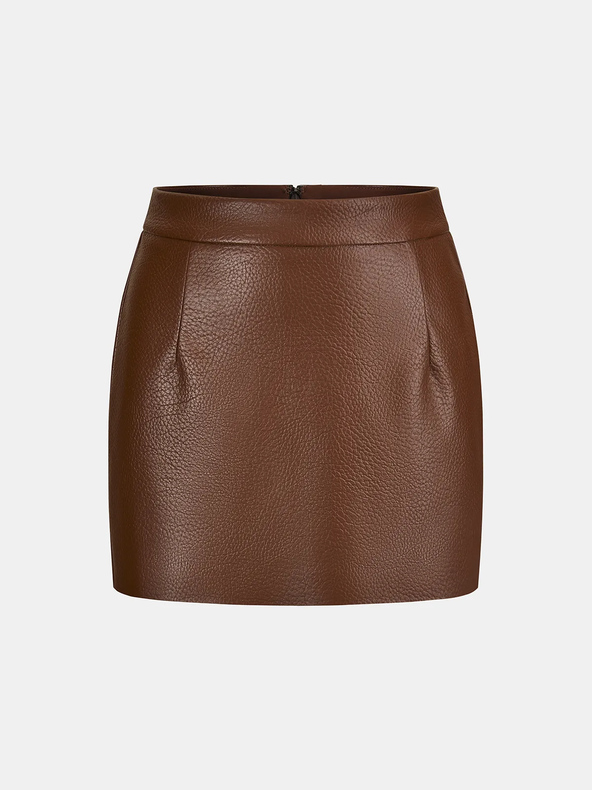 Faux Leather Belted Jacket & Skirt Set sold by COMMENSE product image thumbnail 4